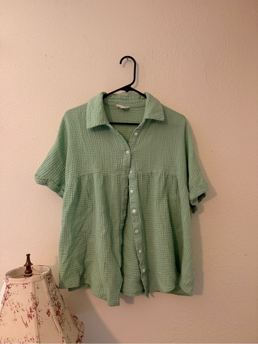 ANDRÉE BY UNIT Mint Green Gauze Shirt